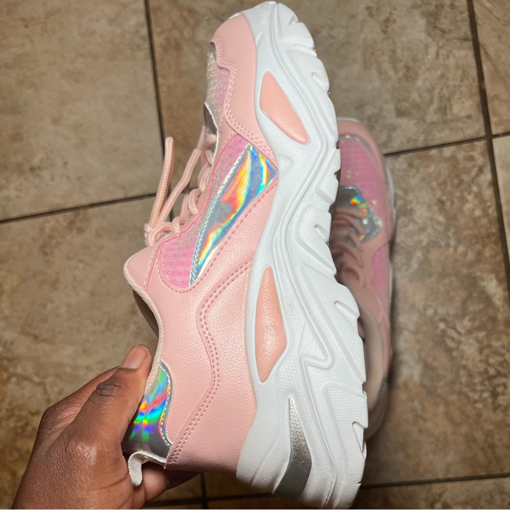 Pink sneakers